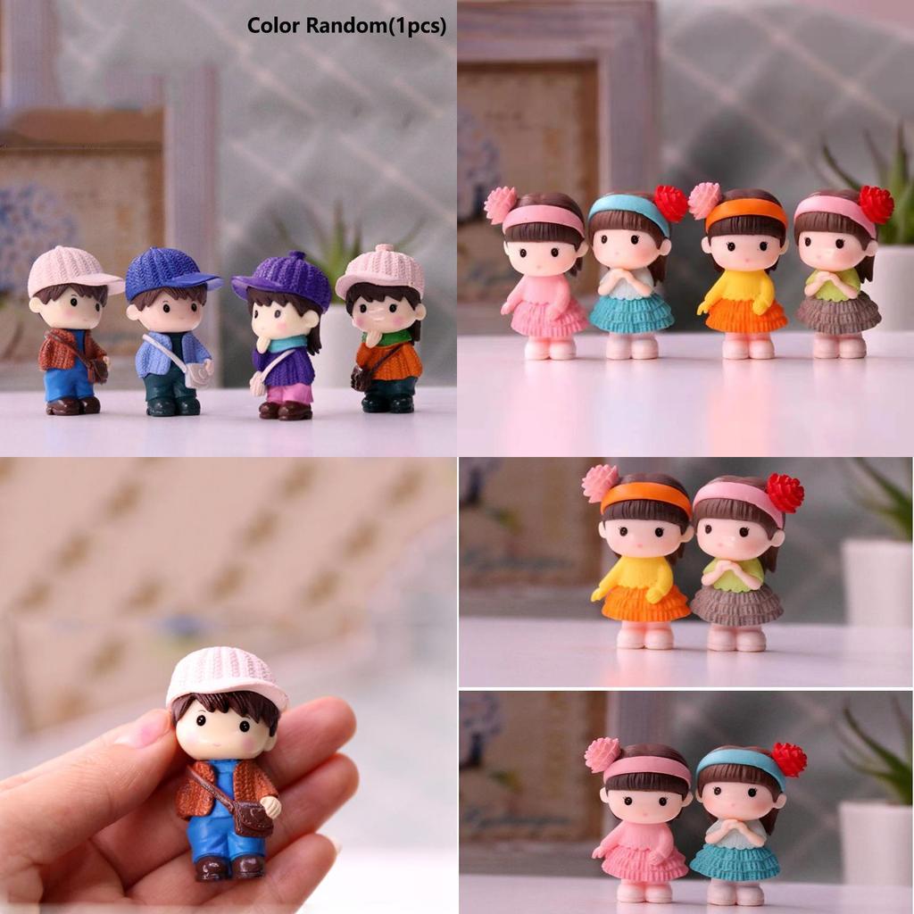 Durable And Cute Mini Couple Figurines Ideal For Garden And Dollhouse Decorations