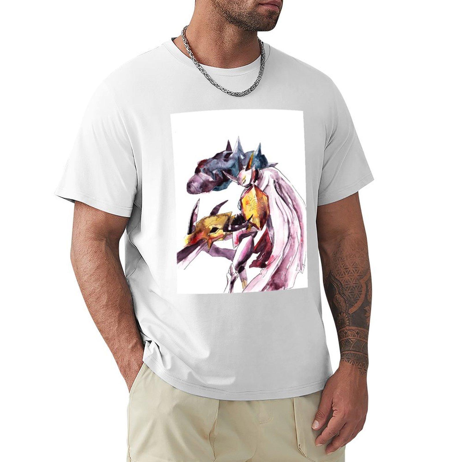 Omegamon Tshirt Trendy Print Short Sleeve Tshirt S