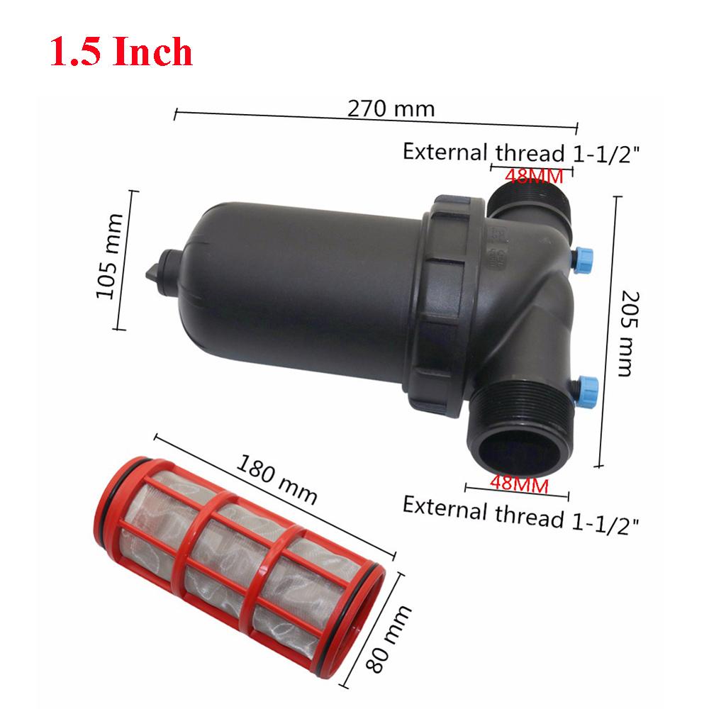 

120 Mesh Screen Filter Gardening Drip Irrigation Watering Strainer Water Pump Filtering Impurities Tool 1.25 1.5 2 Male Thread