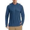 UPF 50+ Men's Long Sleeve Fashion Sun Protection Hoodies Solid Color Outdoor Running Gym Sports Breathable Quick Dry Clothing