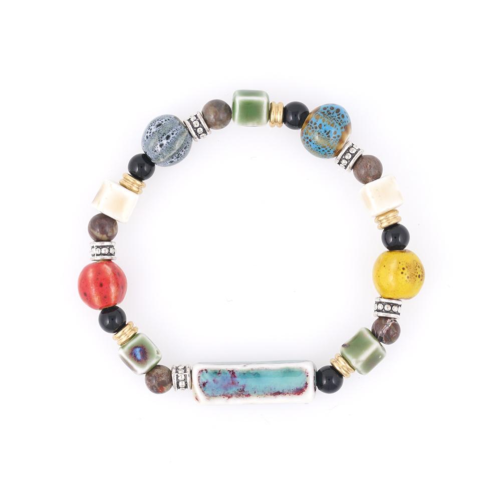 Jbans Classic Antique Color Ceramic Mix Bead Bracelet (C2501Ac1254_Br)