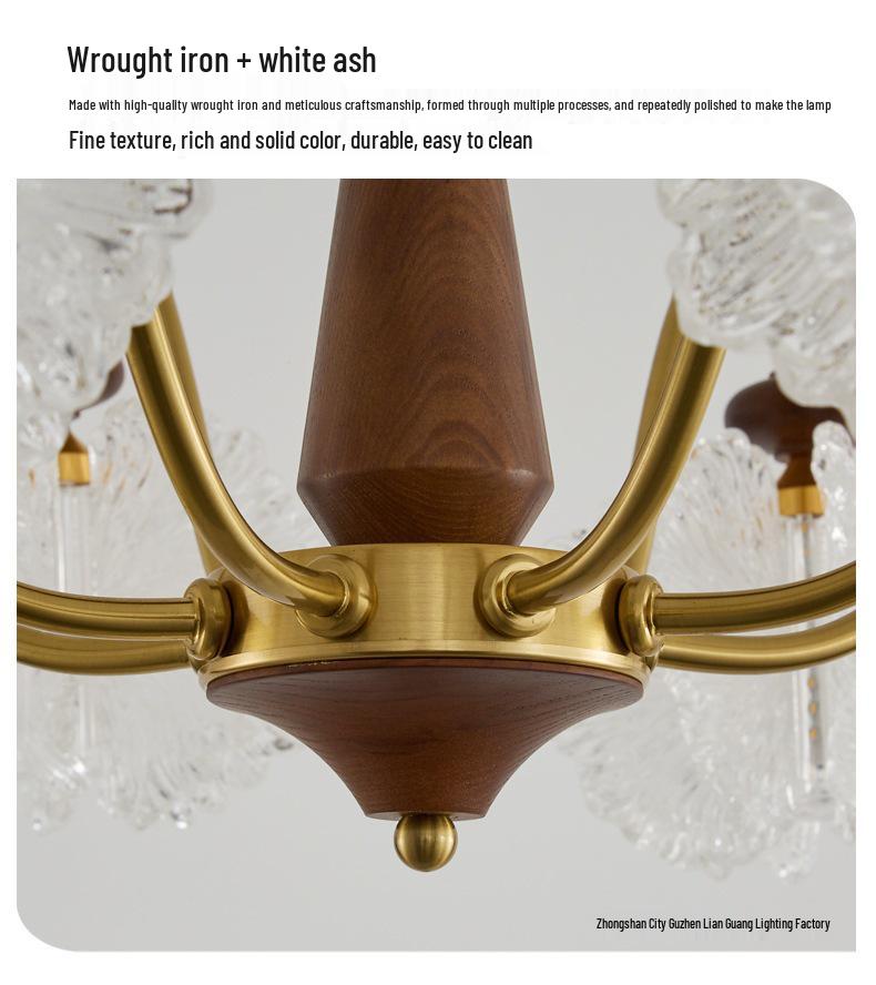 Retro American Chandelier: Versatile Living Room, Bedroom & Dining Lamp with Persimmon Design
