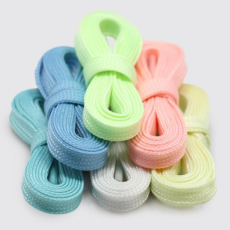 Luminous Shoelaces Athletic Sport Flat Canvas Shoe Laces Glow In The Dark Night Color Fluorescent Shoelace Shoe Accessories