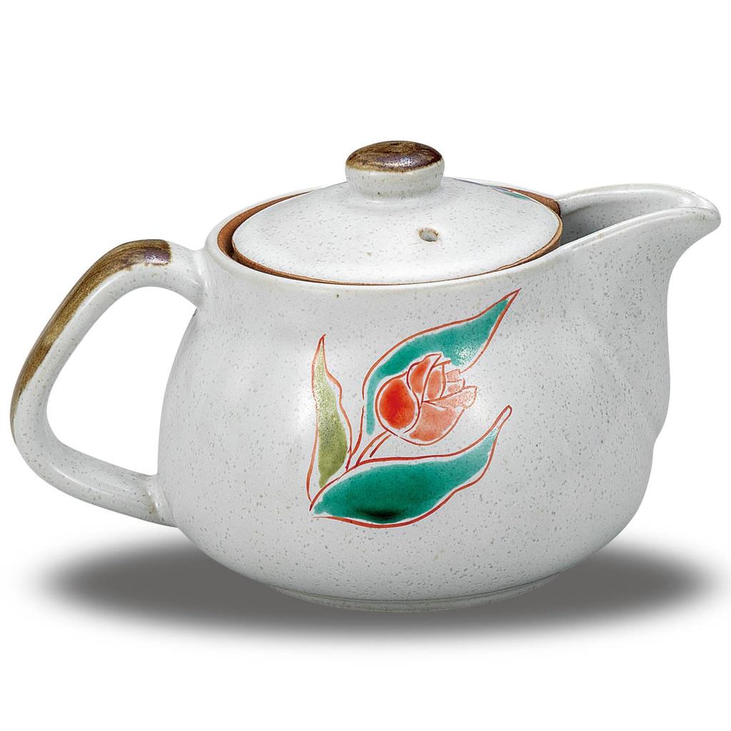 Waza No Kura Stylish Japanese Tableware Kutani Ware Teapot Hanazono Tea Strainer Included Ceramic Brand Tableware Made In Japan Birthday Gift High-End