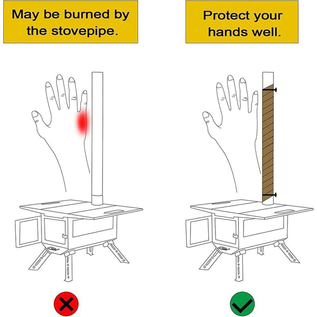 Pipe Wrap Tape Chimney Scald Protection ,Removable Protective Pipe Wrap Tape for Electrical Wire, Heater, Fireplace, Exhaust Tube, Furnace