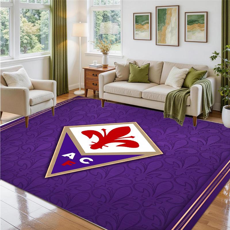 Fiorentina FC Design Crystal Velvet Rug Soft Decorative Mat for Bedroom Entrance