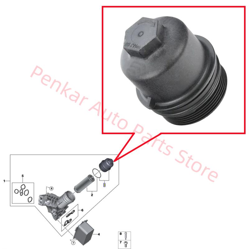 11428583900 Oil Filter Cap For BMW F20 F21 F22 F23 F30 G20 G21 F34 32 F33 F36 G30 G31 G32 G11 G12 G01 G02 G05 G06 G07 B58