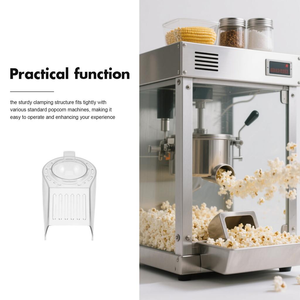 Transparent Acrylic Popcorn Machine Cover Lid Easy To Clean Heat Resistant Splash Proof Sturdy Clamp Structure