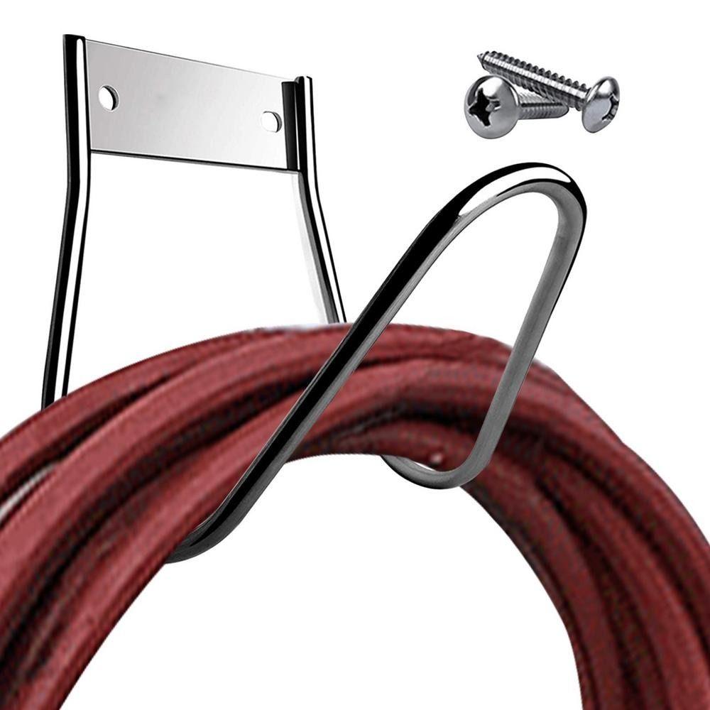 Wall Mounted Hose Hanger Stainless Steel Hose Reel Holder Durable Hose Storage Outdoor