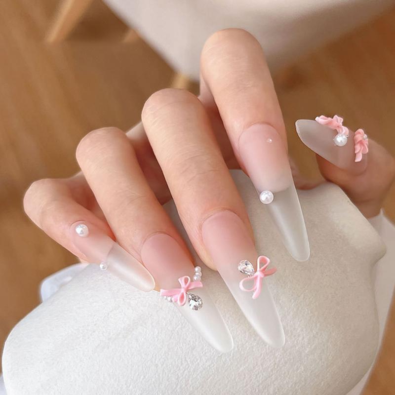50Pcs Colored Bow Nail Charms Nail Art Tie Decoration Kawaii Accessories Manicure Design Supplies