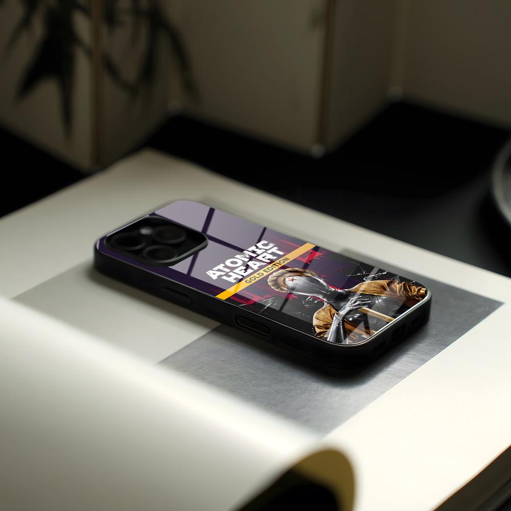 Atomic Heart Phone Case Glass For IPhone17 Air 16 15 17 14 Pro Max 13 12 11 Direct Selling X XS XR Plus For Samsung S 26 24 23