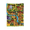Stardew Valley Town Map Blankets Soft Warm Flannel Throw Blanket Bedding for Bed Living Room Picnic Travel Home Sofa