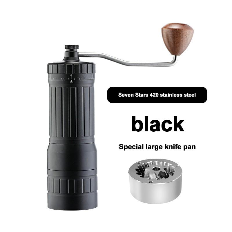 

Hand Cranked Bean Grinder Seven Star Household 420 Stainless Steel Core Hand Cranked Coffee Machine чёрный