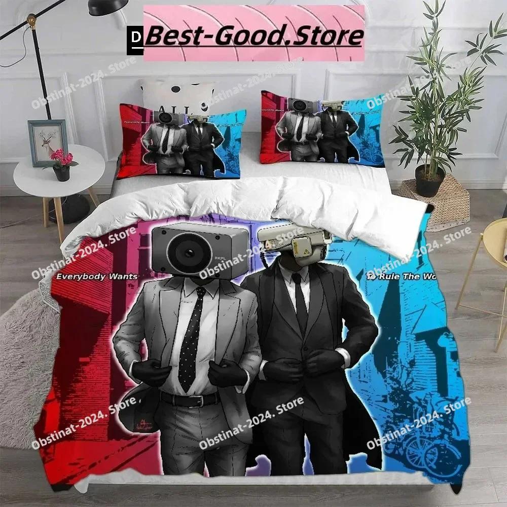 3D Fashion Game Skibidi Toilet Arale Bedding Set Print With Pillowcase Bed Duvet Cover Soft Single Double Queen Super King Size