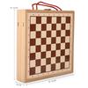Double-Sided 4-in-1 Wooden Game Set: Chess, Five-in-a-Row, Go, Bowling - Children's Educational Toy