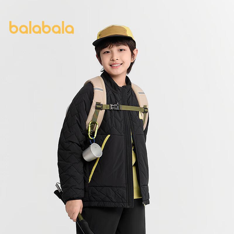 Balabala Boys' Water-Repellent Colorblock Padded Jacket