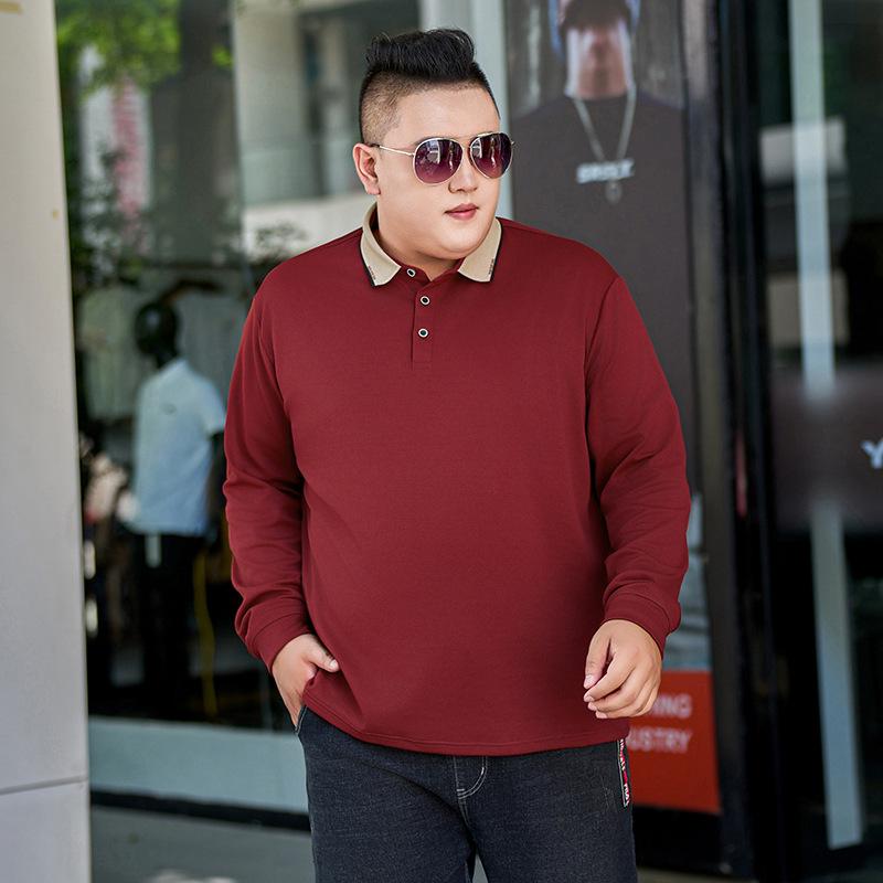 

Футболка с длинными рукавами, мужская рубашка поло с флисовым верхом 9XL