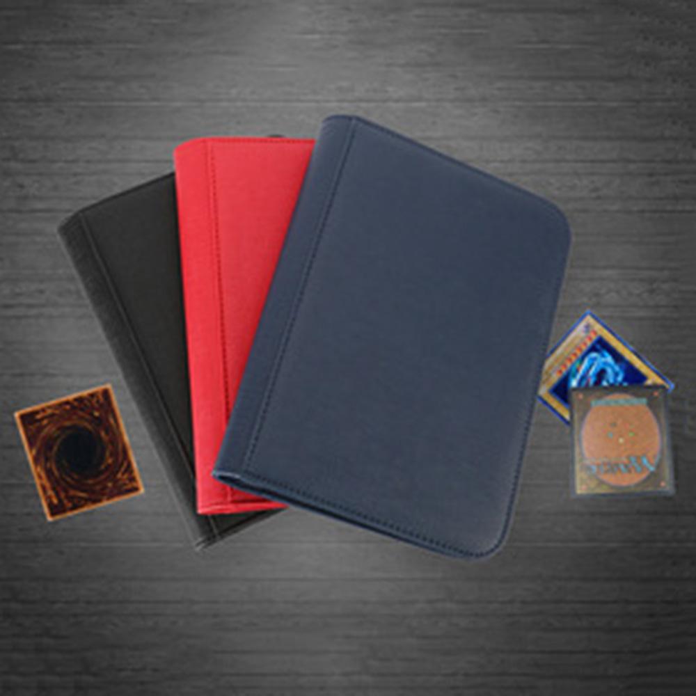 4 Pockets Side Loading Zipper Card Album Pu Leather 160 Cards Binder Tcg Game With Sealed Fixed Pockets Pages For Mgpkmfowygo