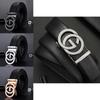 Lychee Grain Leather Smart Casual Belt With Automatic Buckle And Letter Design For Men