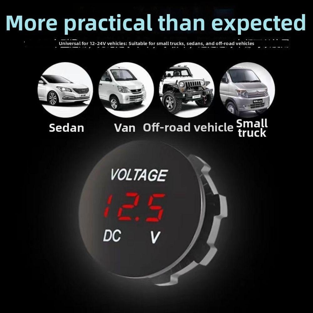 Waterproof Vehicle Voltmeter Tester DC 12V-24V Car Motorcycle Voltmete Marine Use