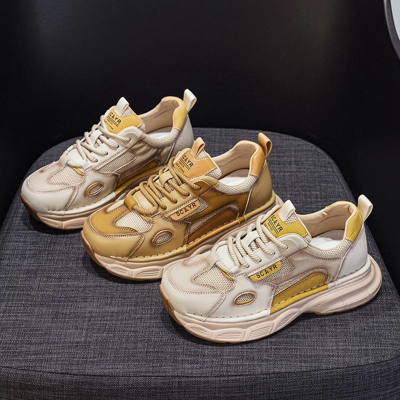 Lente en zomer nieuwe schoenen dames platform casual schoenen ademende mesh sneakers hardloopschoenen