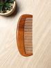 Natural Peach Wood Half-Moon Hair Brush - Medium