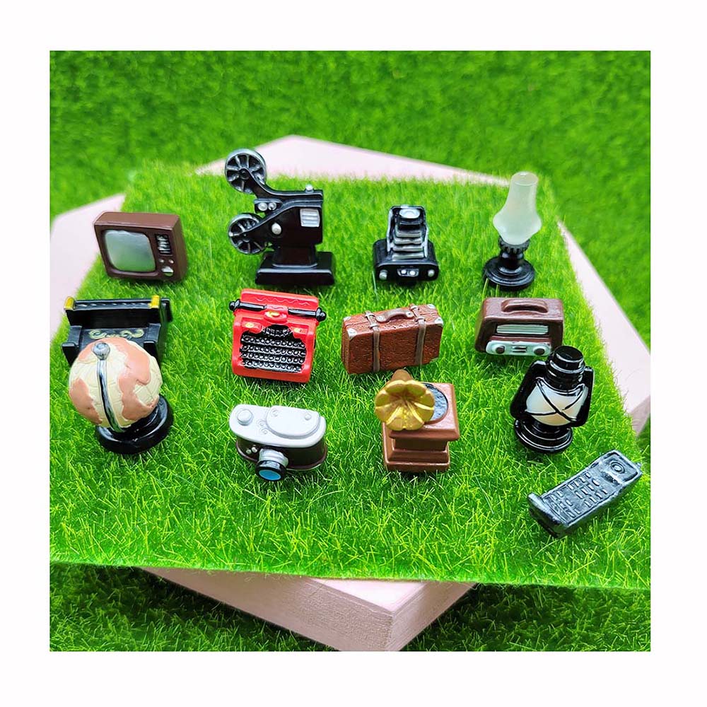 New Creative Miniature Resin Dollhouse Home Appliances Cute Cameras Telephone Photo Props Figurines Doll House Play Toys