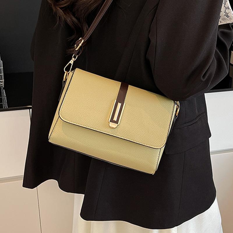 Foreign style women's bag shoulder bag high quality bag ins classic versatile lychee pattern PU women's bag