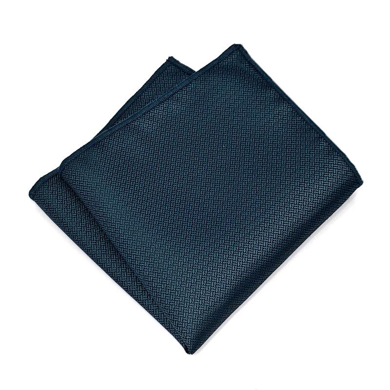 Dark Pattern Pocket Towel Trendy Man Gentleman Dress Business Wedding Suit Low-Key Elegant Single Plain Square Scarf 24*24Cm