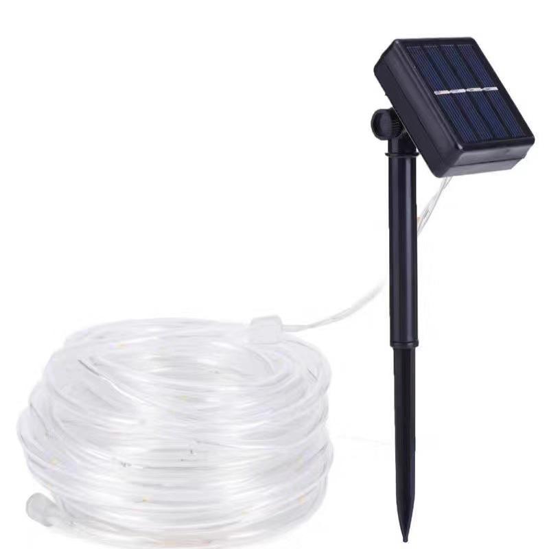 Colorful Outdoor Solar LED Tube Strip Lights - USB/Battery Powered Christmas Lighting with Copper Wire