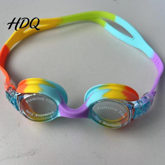 Verstellbarer Kopfbügel Schwimmbrille Kinder Schwimmen mit Wimpern Wasserdicht Kein Auslaufen Anti-Beschlag UV Wimpernschutz Klare Linse Jungen Mädchen Silikon Schwimmen