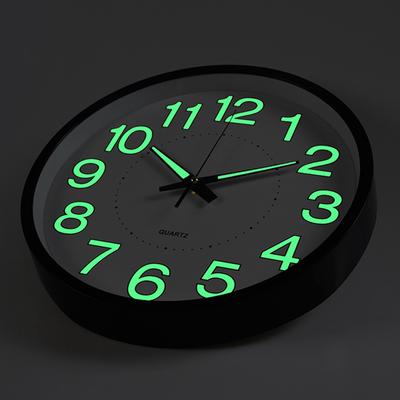 12 Inches 30CM Luminous Plastic Wall Clock Quartz Clock Bedroom Living Room Wall Clock Simple Clock