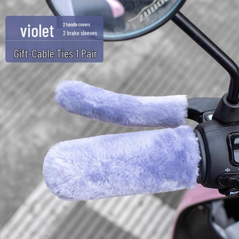 Waterproof Windproof Electric Motorcycle/Bicycle Handlebar Fleece Gloves - Winter Warmth