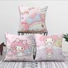 Cute Cartoon My Melody Cushion Cover For Pillow Printing Sofa Decoration Home Car Room Coffee Shop Office Nordic Simplicity