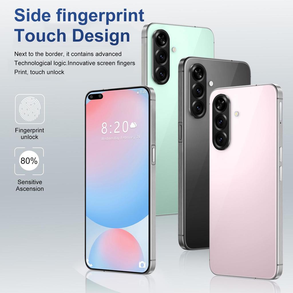 A56 Premium 5G Smartphone: High-Resolution Camera, Large Screen, Global Roaming, 128GB Storage.