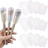 Set of 15 Makeup Brush Brush Cosmetic Brush Protect Brush Prevent Bristles from Multifunctional Covers for Makeup Eyeshadow Lip Convenient Transparent