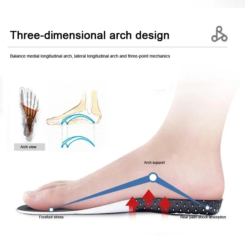 1Pair Sneakers Insole Men Silicone Shock absorbing Non slip Shoe Pads Arch Support Orthopedic Shoes Insoles for Feet