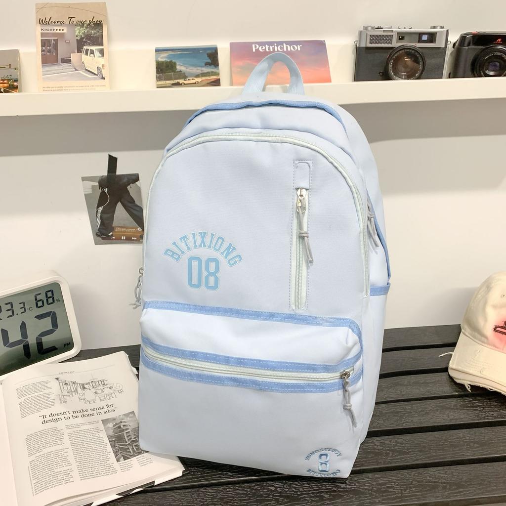 School bag Korean version of high value letters junior high school girls simple, lightweight, versatile and large capacity