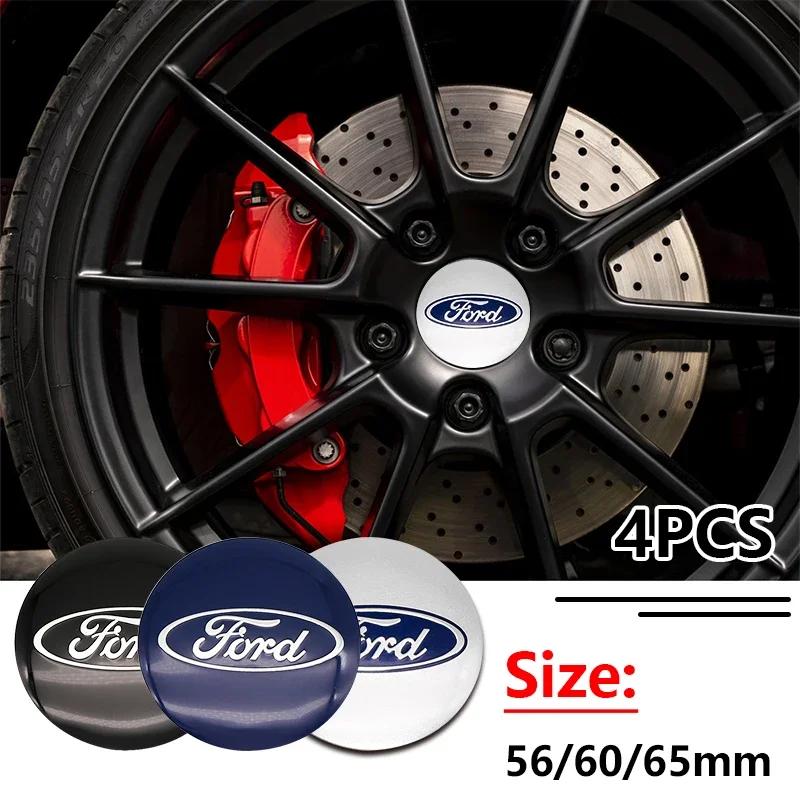 New 2026 Car Sticker 2025 Hot 4pcs 56mm 60mm 65mm Car Styling Wheel Center Hub Caps Stickers Badge For Ford Fiesta Mondeo Fusion