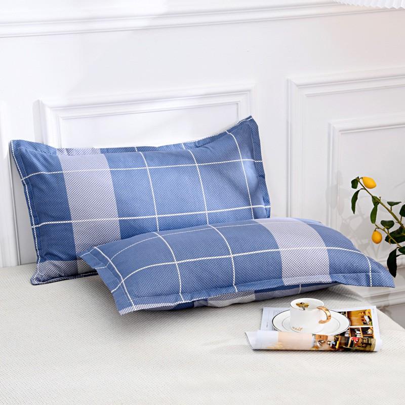 Cotton Pillowcase 48x74cm Soft Breathable Plain Solid Color Envelope Adult Single Pillow