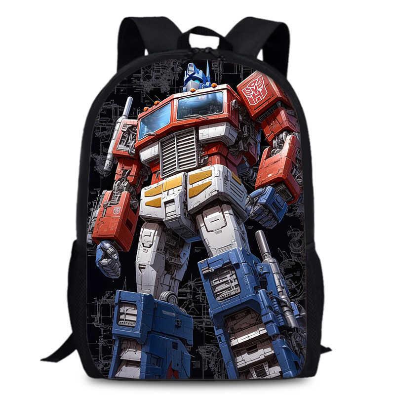 Transformers One 15-inch Durable Polyester Backpack For Students Unisex School Bag
