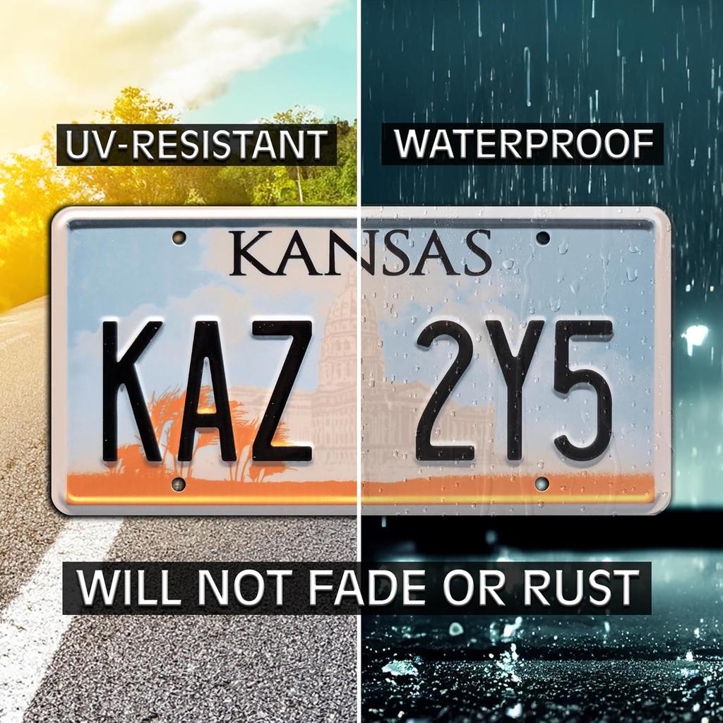 Winchester Impala | Kaz 2Y5 + CNK 80Q3 | Metal Stamped License Plates