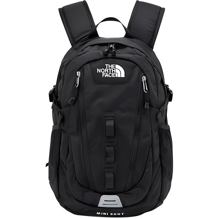 The North Face 18L Shot Logo Casual Sports Backpack Outdoor Bag Unisex Backpack Black NM2DP02A Mini