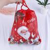 5PC Backpacks Santa Claus Xmas Supplies Toy Packing Christmas Gift Bag Storage Bags Drawstring Bags.