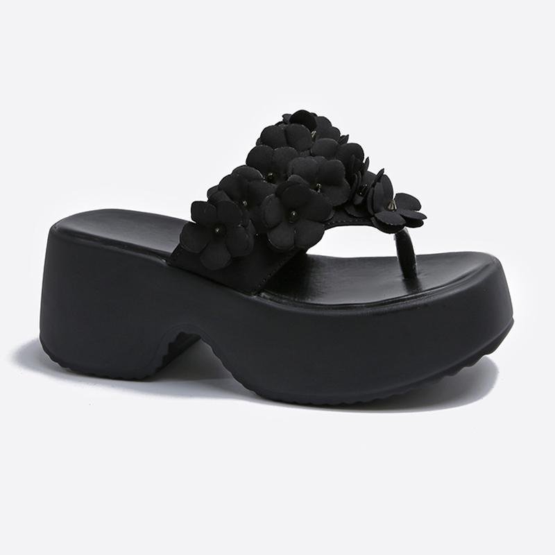 Fashion High Heels Women Slippers Clip Toe Flower Shoes Fashion Woman Heeled Sandals 2025 SummerDress Designer Pumps Mujer Zapatillas