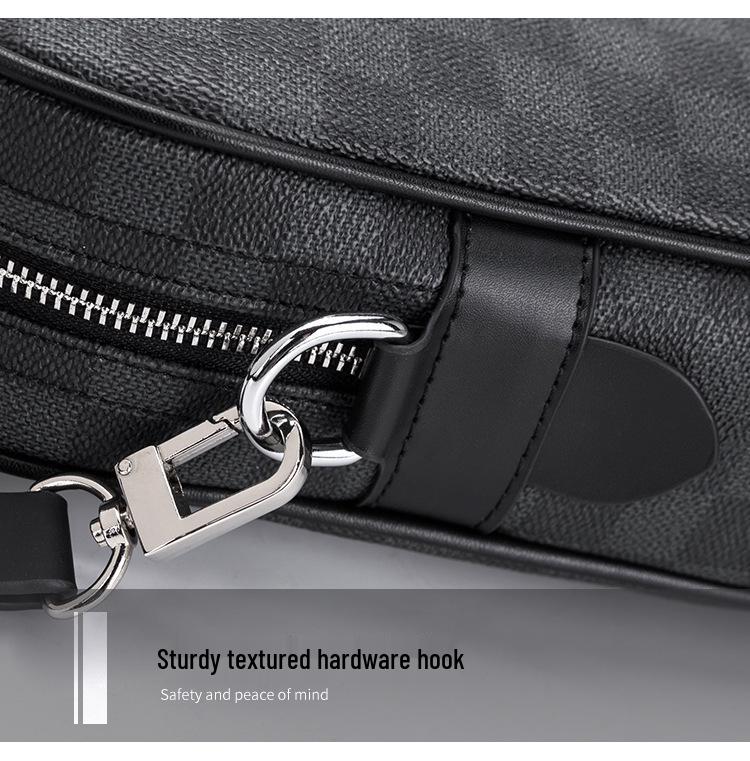 2024 Men's Business Briefcase: European & American Style, Large Capacity, Single Shoulder, Crossbody, Handheld Laptop Bag