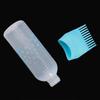 Plastic Hair Dye Applicator Salon Coloring Bottle Comb Dispenser Brush 120ml - Blue,