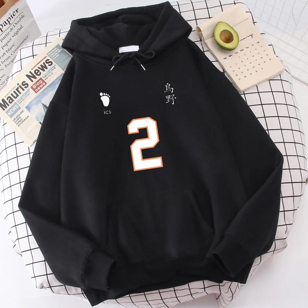 Hot Anime Haikyuu Nummer 1-12 Bedruckte Kapuzenpullover für Männer und Frauen Übergröße Sweatshirt Harajuku Langarm Unisex Streetwear Tops