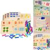 Wooden Montessori Math Learning Stick Color Recognition Matching Board Educational Toy For Early Childhood