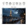 Paris Eiffel Tower Night Tapestry, Aesthetic Wall Hanging for Bedroom & Dorm